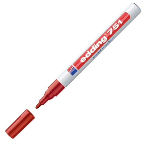 Маркер промышленный Edding E 751/2 для универсальной маркировки красный (1-2 мм)