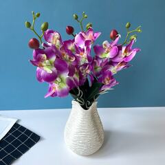 Орхидея декоративная мини, искусственная, сиреневая, ветка 30 см, 1 шт.