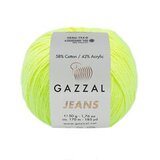 Пряжа Gazzal Jeans 1148 желтый неон