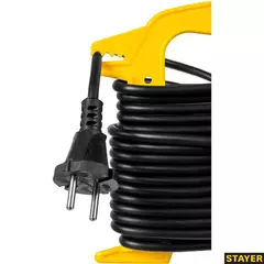 Удлинитель на рамке ?MF 207?, 10 м, 2200 Вт, 1 гнездо, ПВС 2х0,75 мм2, STAYER
