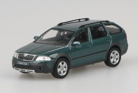 Skoda Octavia Combi Scout 2008 metallic green Island Abrex 1:43