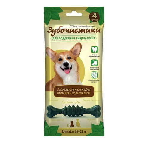 Зубочистики МЯТА+ХЛОРОФИЛЛ 10-25 кг 4 шт.
