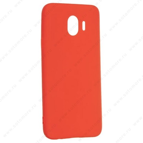 Накладка силиконовая Soft Touch ультра-тонкая для Samsung Galaxy J4 J400 2018 красный