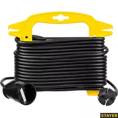 Удлинитель на рамке ?MF 207?, 10 м, 2200 Вт, 1 гнездо, ПВС 2х0,75 мм2, STAYER