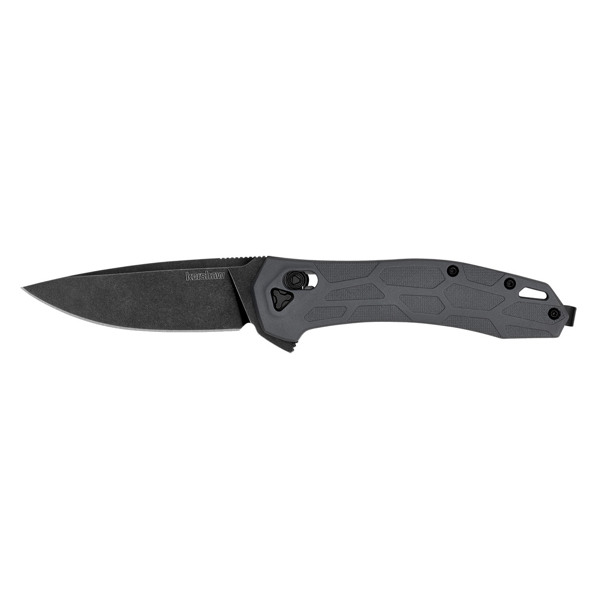 Нож Kershaw Fiber - нож склад., рукоять из черного нейлона, клинок 8Cr13MoV