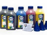 Комплект чернил ОСР для EPSON Stylus Pro (ВКP202/203, СP200, MP209, YP200), 500г x 5