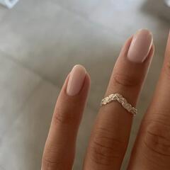 Кольцо фаланговое лавровая веточка TIARA MINI (галочка)