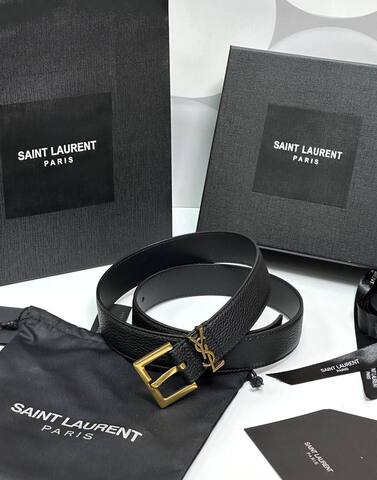 Ремень SAINT LAURENT с пряжкой CASSANDRE