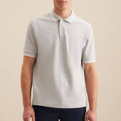 Поло мужское Seidensticker Regular Fit 01.144380-33 серое, короткий рукав