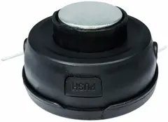 КАТУШКА ДЛЯ ТРИММЕРА VERTEX YK-A001 (50кор) Имеет вращающуюся кнопку выпуска лески с металлическим наконечником. На барабане гайка М10x1.25 левая резьба.Диаметр лески 2.4 мм.