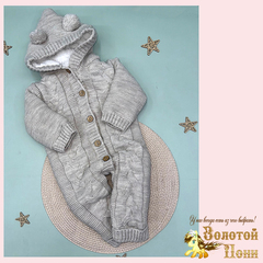 Комбинезон вязаный на меху (0-6) 250914-D443