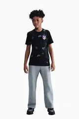 Футболка Nike Atlético Madrid 25/26 Crest AOP Junior - черный
