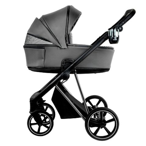 ROAN Коляска 2 в1 Sol Luxury короб + прогулка leather/Glacier Gray/Nickel