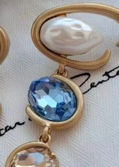 Серьги длинные OSCAR DE LA RENTA с подвесками