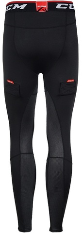 Компресс. брюки с раковиной и липучками CCM COMPR PANT JOCK/GEL YTH S