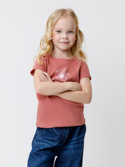 фуфайка  для девочки  КП 302763/кирпичная пыль