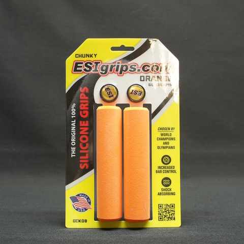 Грипсы для велосипеда ESI Chunky силиконовые оранжевые 130мм