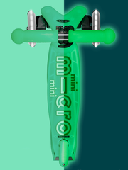 Самокат Mini Micro Deluxe Glow (светящийся) LED ледяной лайм