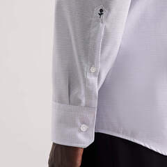 Сорочка мужская Seidensticker Shaped Fit 01.845334-16 в синюю микроклеточку