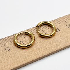 Швензы Конго, сталь, цвет золото, размер 15*2,5 мм, цена за пару