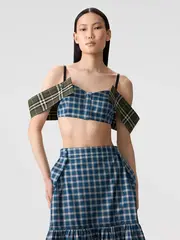 Кроп-топ с двойными лямками