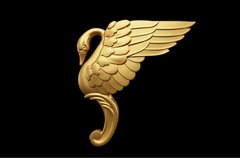 Силиконовый молд № 2347 Ножка Лебедь левый 2 D