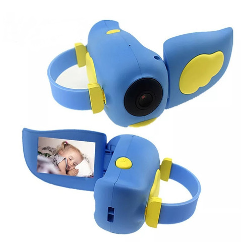 Детская цифровая фото-видеокамера фотоаппарат Kids Camera, голубая