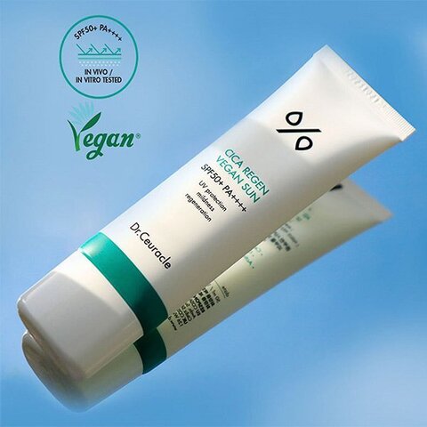 Солнцезащитный веганский гель с центеллой Dr Ceuracle Cica Vegan Sun SPF 50+ PA++++ 50мл