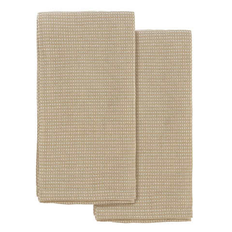 Набор кухонных вафельных полотенец 2шт 50х70см Tkano Essential бежевый