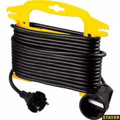 Удлинитель на рамке ?MF 207?, 10 м, 2200 Вт, 1 гнездо, ПВС 2х0,75 мм2, STAYER