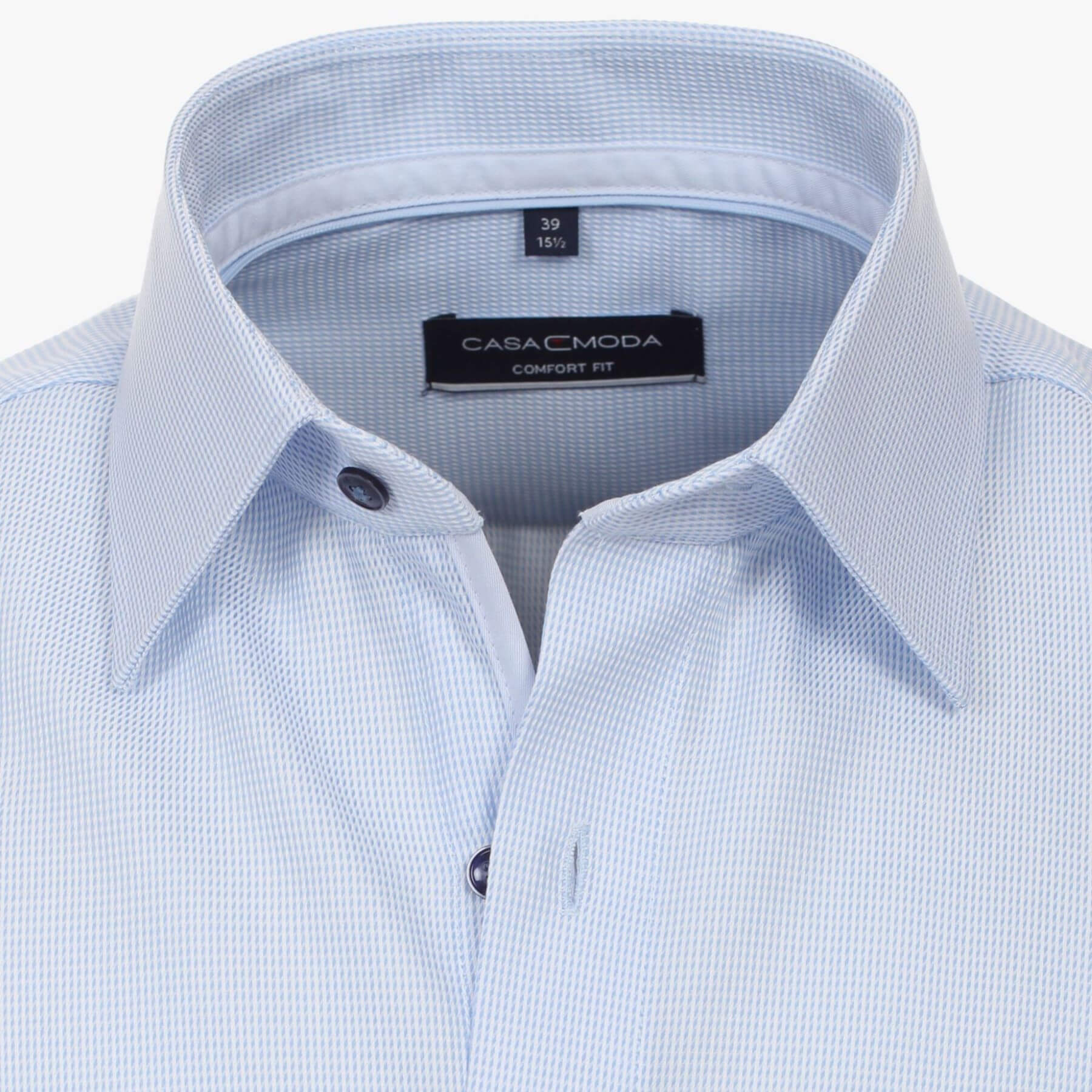 Сорочка мужская Casamoda Comfort Fit 334025200-100 из фактурной ткани голубая