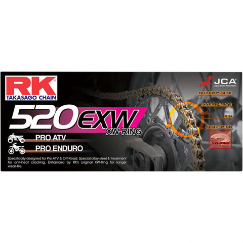 Цепь для мотоцикла RK Japan 520EXW-120 (XW-Ring)