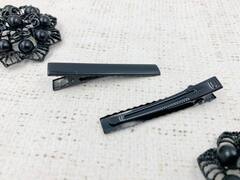 Основа для заколки Крокодил, р. 4х0,6 см, чёрный