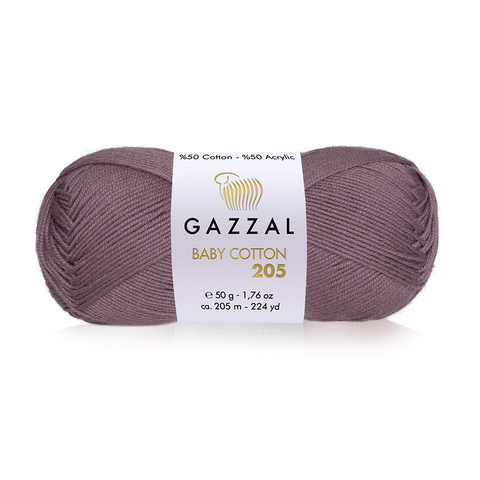 Пряжа Gazzal Baby Cotton 205 цвет 524 какао