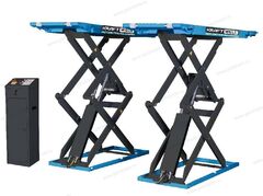 Ножничный подъемник короткий под пороги Напольный низкопрофильный (380 В) KRW350SF Синий Kraftwell