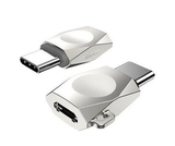 Переходник Micro USB на Type-C Hoco UA8 с ремешком (Серебро)