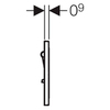 Система пневматического управления смывом писсуара Geberit, смывная клавиша типа 01: Глянцевый хром