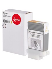 Струйный картридж Sakura 2888C001 ( PFI-120 Y) для Canon imagePROGRAF TM-200/TM-205/TM-300/TM-305, пигментный тип чернил, желтый, 130 мл.