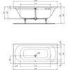 Ванна прямоугольная 170х75 см Ideal Standard Hotline New K274901