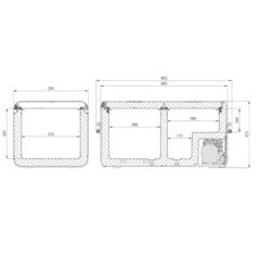 Компрессорный автохолодильник Dometic CoolFreeze CFX3 95DZ (Двухкамерный, 12V/24V/220V, 94л)