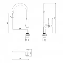 Смеситель для кухни Lemark Bronx - LM3705GM