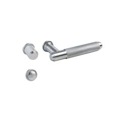 Дверная ручка Comit Profil Doors EXA WC на розетке Minimal хром матовый для замка Vitra