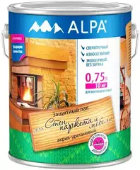 Лак Alpa для паркета и мебели акрил-уретановый износостойкий влагостойкий бесцветный матовый