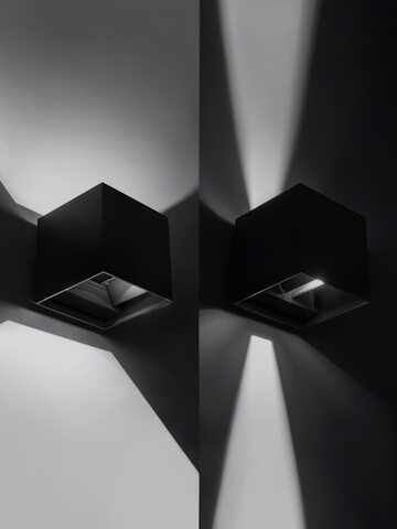 Светильник настенный LED, Кватро, 2х3 Вт, 4000 К, Н100 мм, алюм./черн., вверх/вниз, IP65, TDM