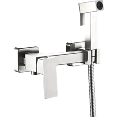 Смеситель с гигиеническим душем HAIBA HB5521 сталь