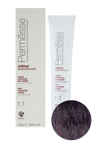 Крем-краска для волос 4.70 Каштан фиолетовый интенсивный Permesse, Barex
