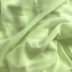 Шифон шелковый светлый лайм 1137