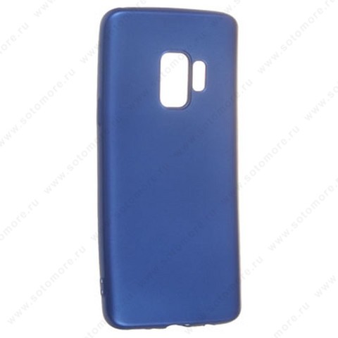 Накладка силиконовая Soft Touch ультра-тонкая для Samsung Galaxy S9 синий