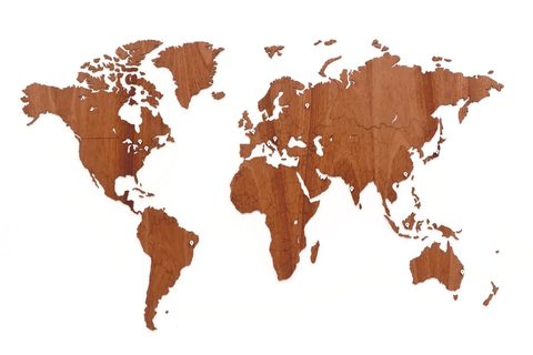 Карта мира Wall Decoration Exclusive 130х78 cm (Африканское Сапеле)