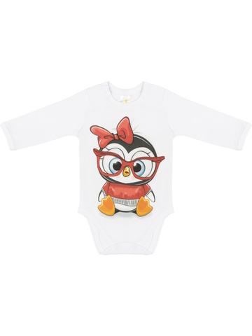 Боди с рисунком "Пингвиночка в очках" Luxury Baby